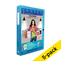 Oxford Polyvision blue A4 customisable document box, 40mm (5-pack) 237689