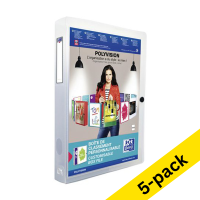 Oxford Polyvision transparent customisable document box, 40mm (5-pack) 237690