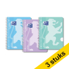 Oxford School pastel A4+ lined spiral college pad with 23-hole, 90 grams (80 sheets) (3-pack) 260306 - 1
