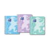 Oxford School pastel A5+ lined spiral college pad with 17-hole, 90 grams (80 sheets) (3-pack)