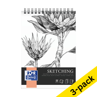 Oxford Sketching A3 spiral sketchpad, 120 grams (3 x 50 sheets)