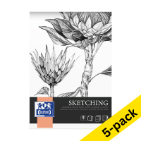 Oxford Sketching A4 sketchpad 120 grams (50 sheets) (5-pack)