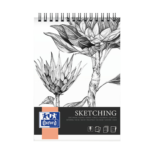 Oxford Sketching A4 spiral sketchpad, 120 grams (50 sheets) 400166128 237645 - 1