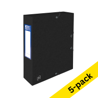 Oxford Top File+ black elastobox, 60mm (5-pack)