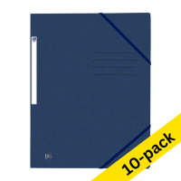 Oxford Top File+ dark blue A4 cardboard elastic folder (10-pack)  260162