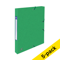 Oxford Top File+ green elastobox, 25mm (5-pack)