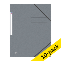 Oxford Top File+ grey A4 cardboard elastic folder (10-pack)  260164