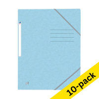 Oxford Top File+ pastel blue A4 cardboard elastic folder (10-pack)  260170