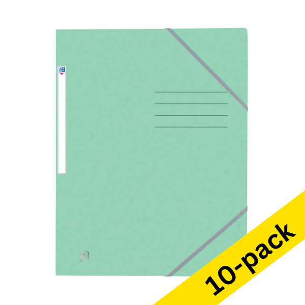 Oxford Top File+ pastel green A4 cardboard elastic folder (10-pack)  260169 - 1