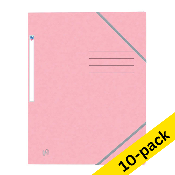 Oxford Top File+ pastel pink carboard elastic folder (10-pack)  260167 - 1