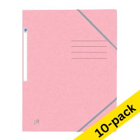Oxford Top File+ pastel pink carboard elastic folder (10-pack)  260167