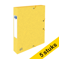 Oxford Top File+ yellow elastobox, 40mm (5-pack) 260240
