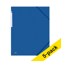 Oxford Top File blue A3 cardboard elastic folder (5-pack)