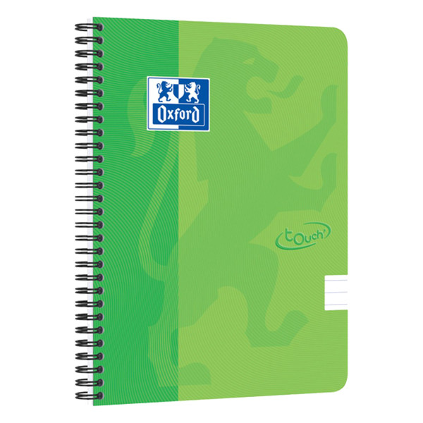 Oxford Touch lime green A5 ruled spiral block, 90g, 70 sheets 400118803 260186 - 1