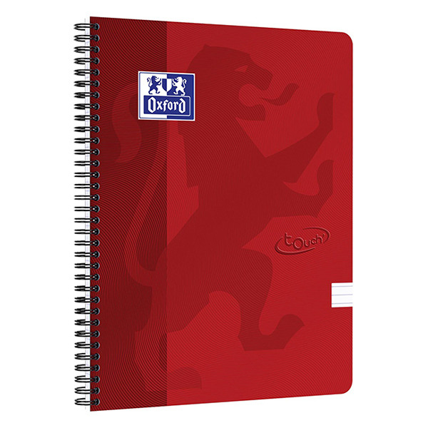 Oxford Touch red A4 lined spiral block, 90g, 70 sheets 400103995 260144 - 1
