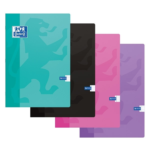 Oxford assorted A4 5mm checked notebook, 36 sheets (10-pack) 260059 - 1
