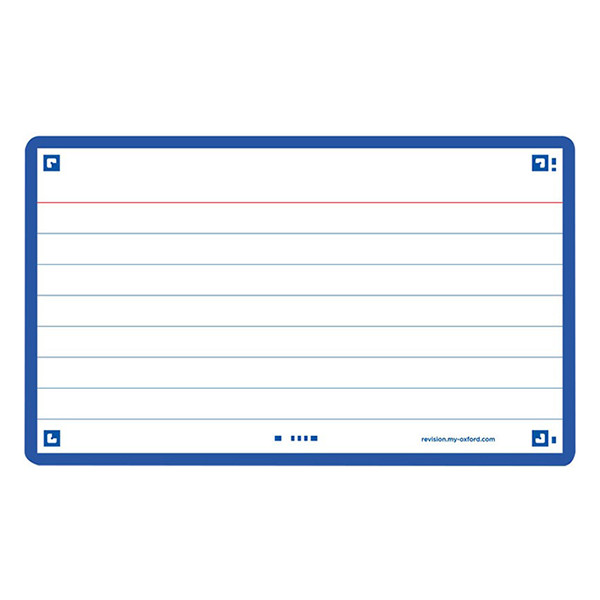 Oxford blue A7 ruled flashcards (80-pack) 260217 - 1