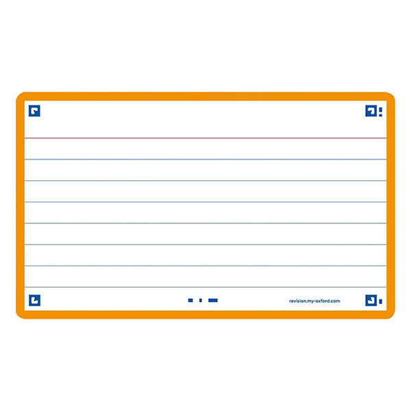 Oxford orange A7 ruled flashcards (80-pack) 260199 - 1