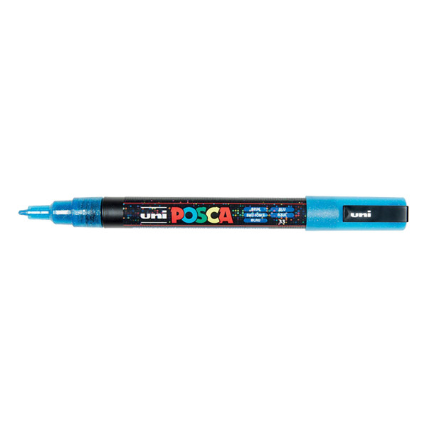 POSCA PC-3ML dark blue glitter paint marker (0.9mm - 1.3mm round) PC3MLBF 424114 - 1