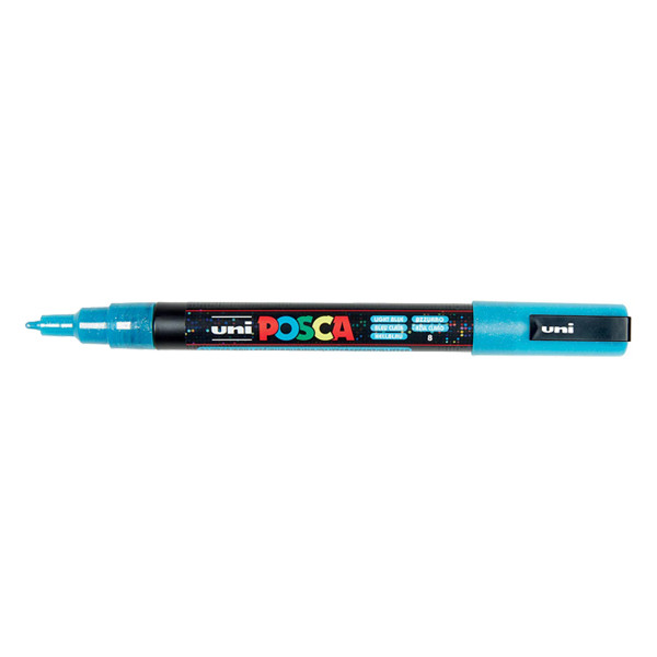 POSCA PC-3ML light blue glitter paint marker (0.9mm - 1.3mm round) PC3MLBC 424113 - 1