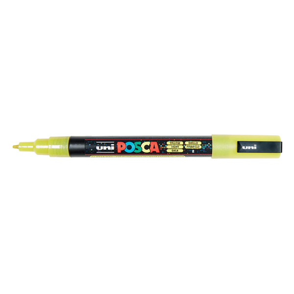POSCA PC-3ML yellow glitter paint marker (0.9mm - 1.3mm round) PC3MLJ 424115 - 1