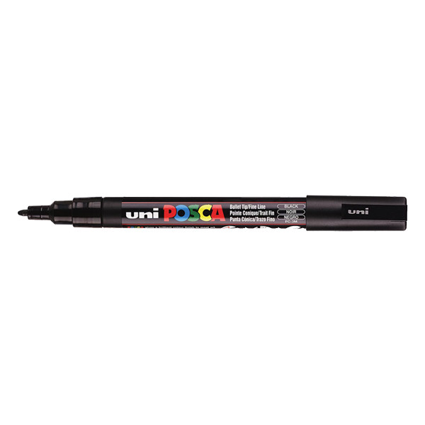 POSCA PC-3M black paint marker (0.9 - 1.3mm round) 424090 - 1