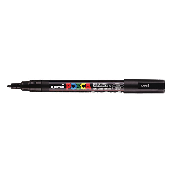 POSCA PC-3M black paint marker (0.9mm - 1.3mm round) PC3MN 424090 - 1