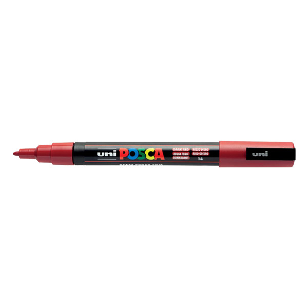 POSCA PC-3M dark red paint marker (0.9mm - 1.3mm round) PC3MRF 424098 - 1