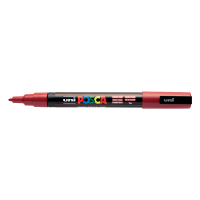 POSCA PC-3M dark red paint marker (0.9mm - 1.3mm round) PC3MRF 424098