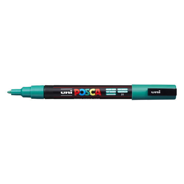 POSCA PC-3M emerald green paint marker (0.9mm - 1.3mm round) PC3MVEM 424102 - 1