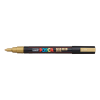 POSCA PC-3M gold paint marker (0.9 - 1.3mm round) | 12-pack