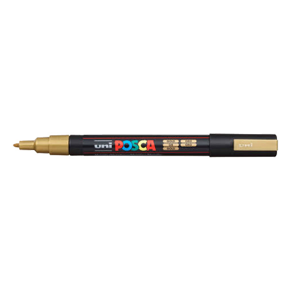 POSCA PC-3M gold paint marker (0.9mm - 1.3mm round) PC3MOR 424093 - 1