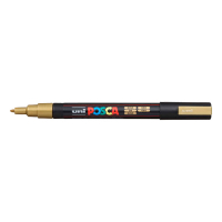 POSCA PC-3M gold paint marker (0.9mm - 1.3mm round) PC3MOR 424093
