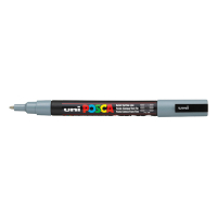 POSCA PC-3M grey paint marker (0.9mm - 1.3mm round) PC3MG 424080