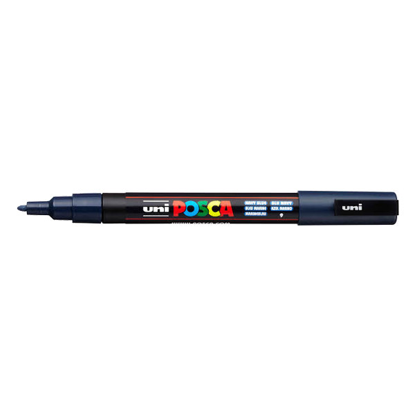 POSCA PC-3M navy blue paint marker  (0.9mm - 1.3mm round) PC3MBMAR 424077 - 1