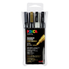 POSCA PC-3M paint marker set, 0.9mm - 1.3mm round (4 pack)
