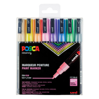 POSCA PC-3M pastel paint marker set, 0.9mm - 1.3mm round (8 pack) PC3M/8AASS16 424110