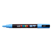 POSCA PC-3M sky blue paint marker (0.9 - 1.3mm round) | 6-pack