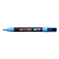 POSCA PC-3M sky blue paint marker (0.9mm - 1.3mm round) PC3MBCI 424073