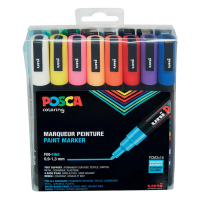 POSCA PC-3M warm paint marker set, 0.9mm - 1.3mm round (16-pack) PC3M/16AASS21 424111