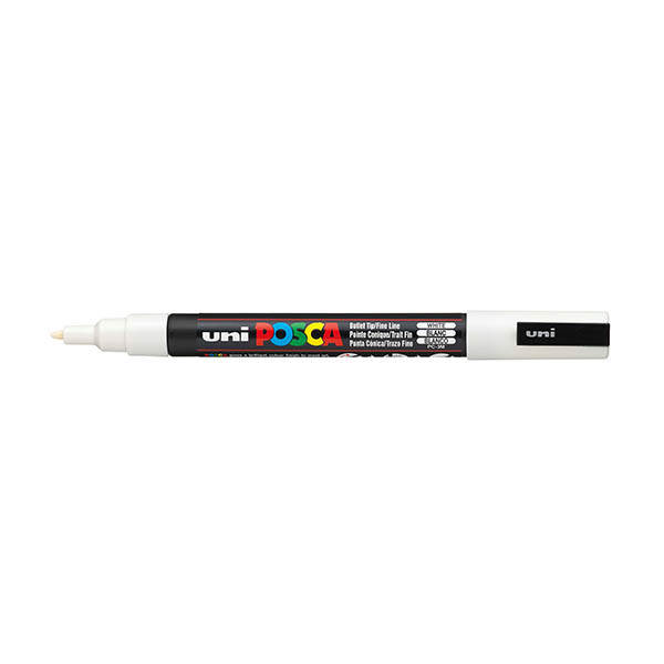 POSCA PC-3M white paint marker (0.9 - 1.3mm round) 424076 - 1