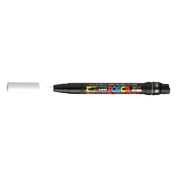 POSCA PCF-350 white brush paint marker (1mm brush) 424002 - 1