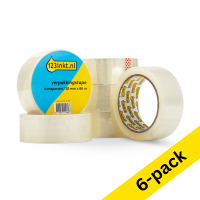 Packing tape 38mm x 66m (transparent) | 123ink | 6-pack