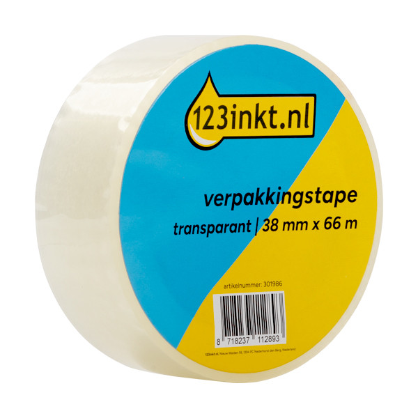 Packing tape 38mm x 66m (transparent) | 123ink 301986 - 1