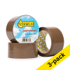 Packing tape 50mm x 66m (brown) | 123ink | 3-pack
