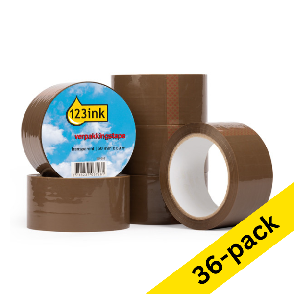 Packing tape 50mm x 66m (brown) | 123ink | 36-pack 301383 - 1