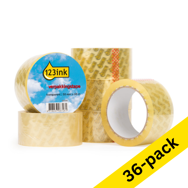 Packing tape 50mm x 66m (transparent) | 123ink | 36-pack 301382 - 1