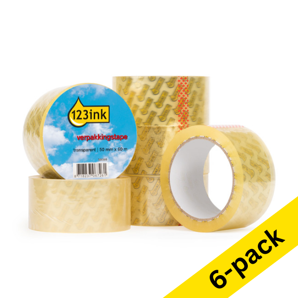 Packing tape 50mm x 66m (transparent) | 123ink | 6-pack 300306 - 1