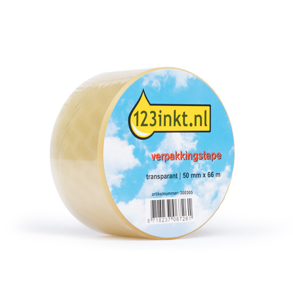 Packing tape 50mm x 66m (transparent) | 123ink 300305 - 1