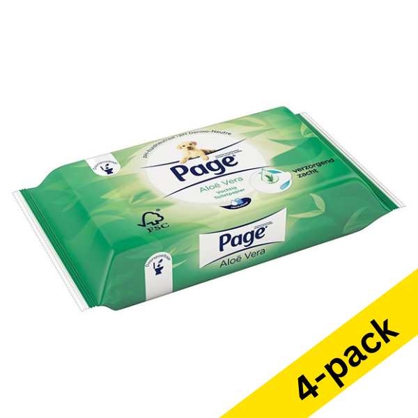Page Aloe Vera moist toilet paper (4 x 38-pack) SPA04166 - 1